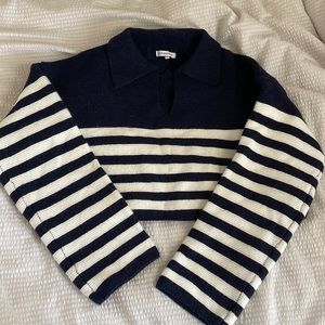 Cropped Stripe Sweater